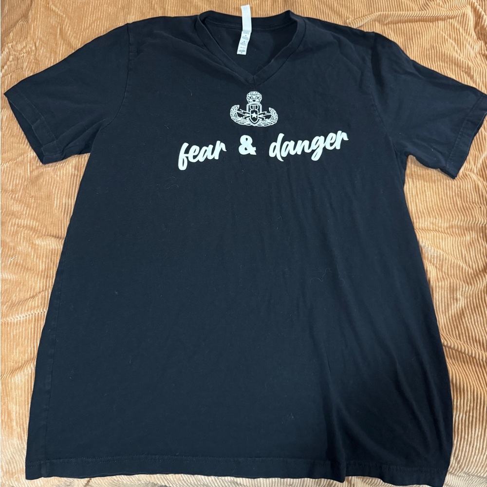Fear & Danger EOD Bella Canvas Black Crew Neck Short Sleeve Tee